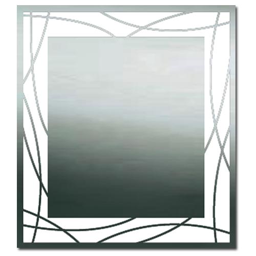Zrcadlo koupelnové 40 x 40 cm dekor na zavěšení