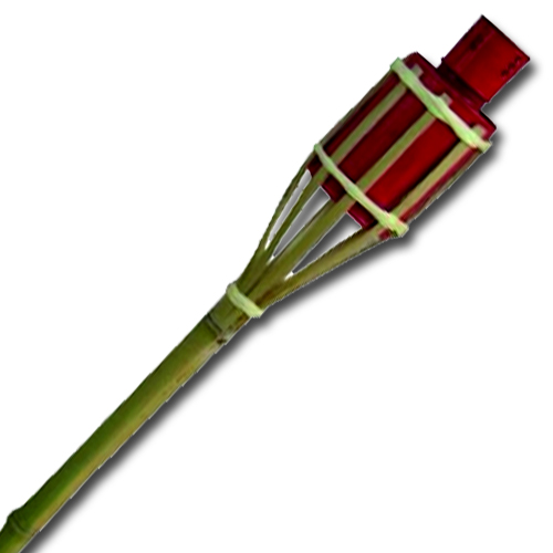 Louč bambusová tyč 90 cm červená