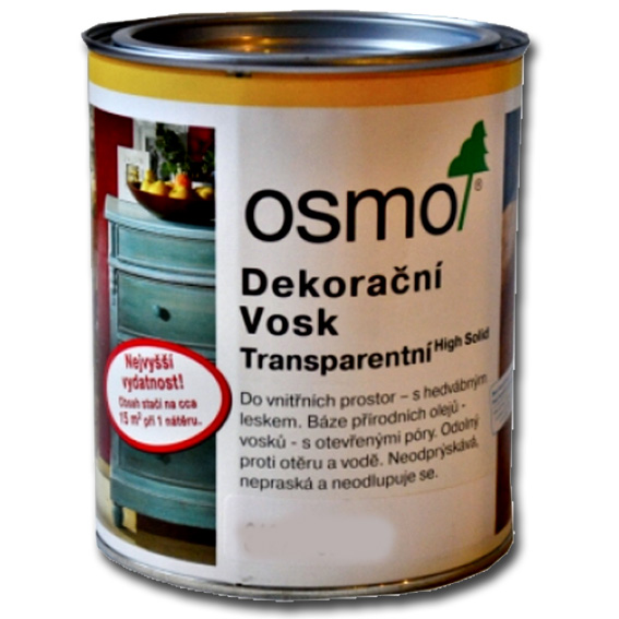 OSMO dekorační vosk transparentní 0,75 L