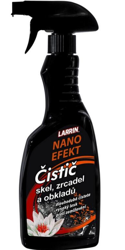 Larrin NANO EFEKT čistič skel, zrcadel a obkladů 500ml