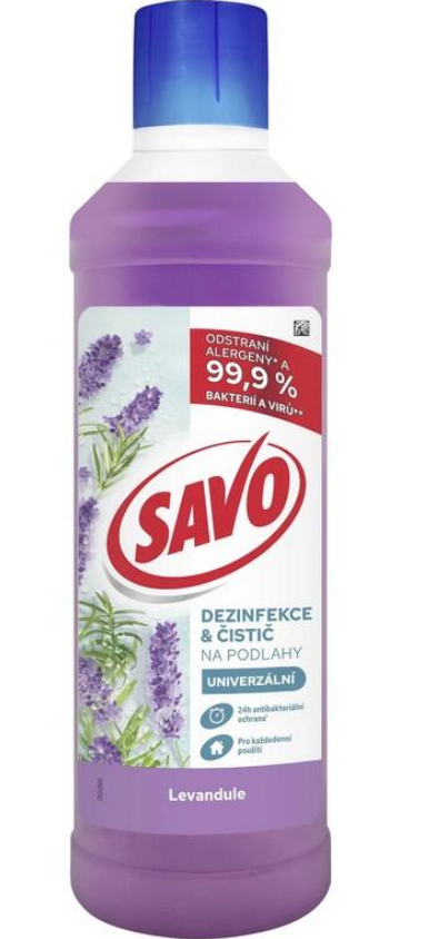 SAVO na podlahy bez chloru Levandule 1L