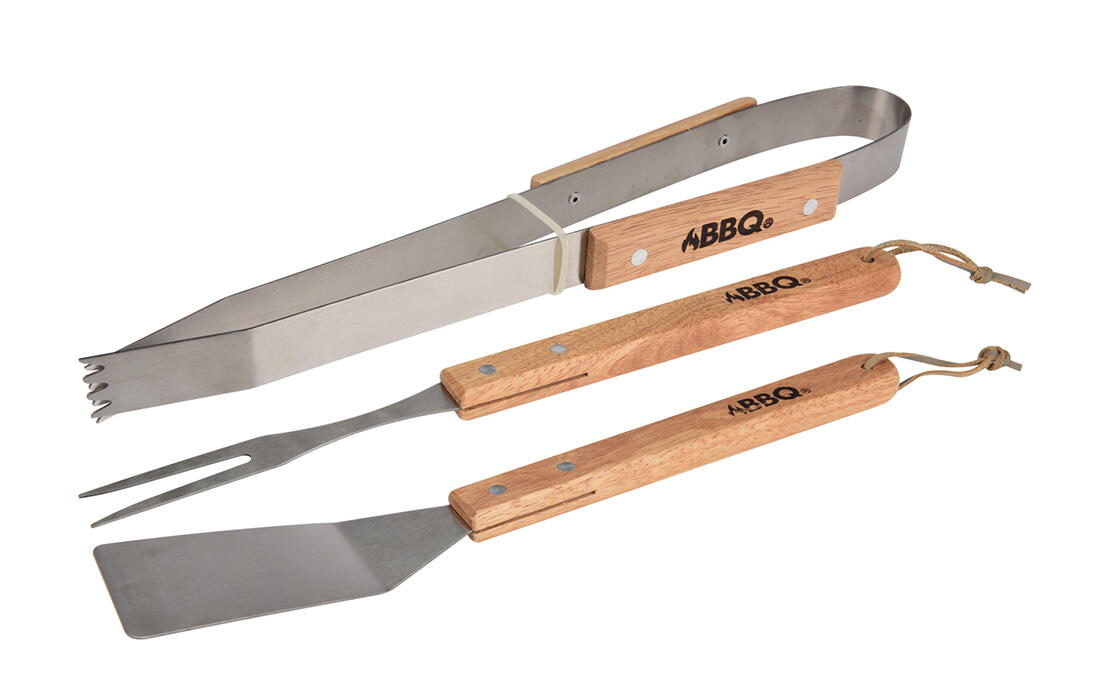 Grilovací nářadí BBQ nerez, sada 3dílná
