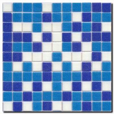 MSB50 Mozaika skleněná bazénová modrá bílá 327 x 327 x 4 mm