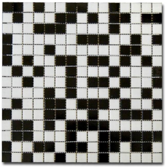 MSB20 Mozaika skleněná bazénová černá bílá 327 x 327 x 6 mm