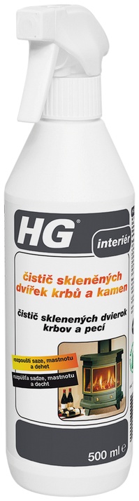HG 431 - čistič skleněných dvířek krbů a kamen 500 ml