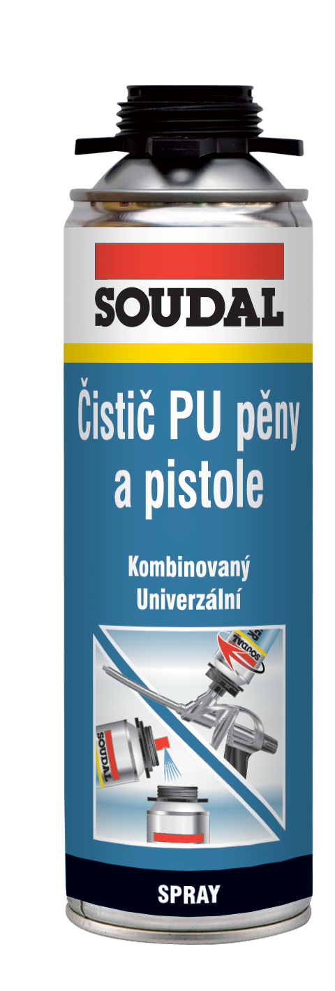 Čistič PU pěny a pistole 500 ml SOUDAL 