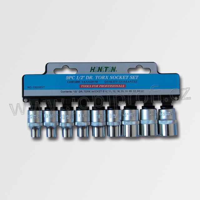 Sada hlavic TRX-E 10 - 24 1/2" 9 dílů H4009 HONITON