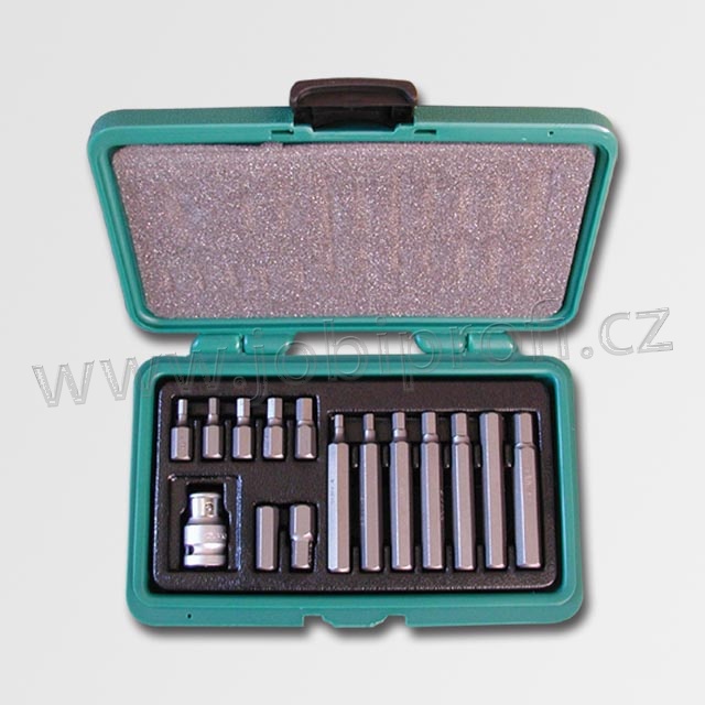 Sada bitů 10 mm imbus 4 - 12 mm 1/2" 15 dílů H4014 HONITON