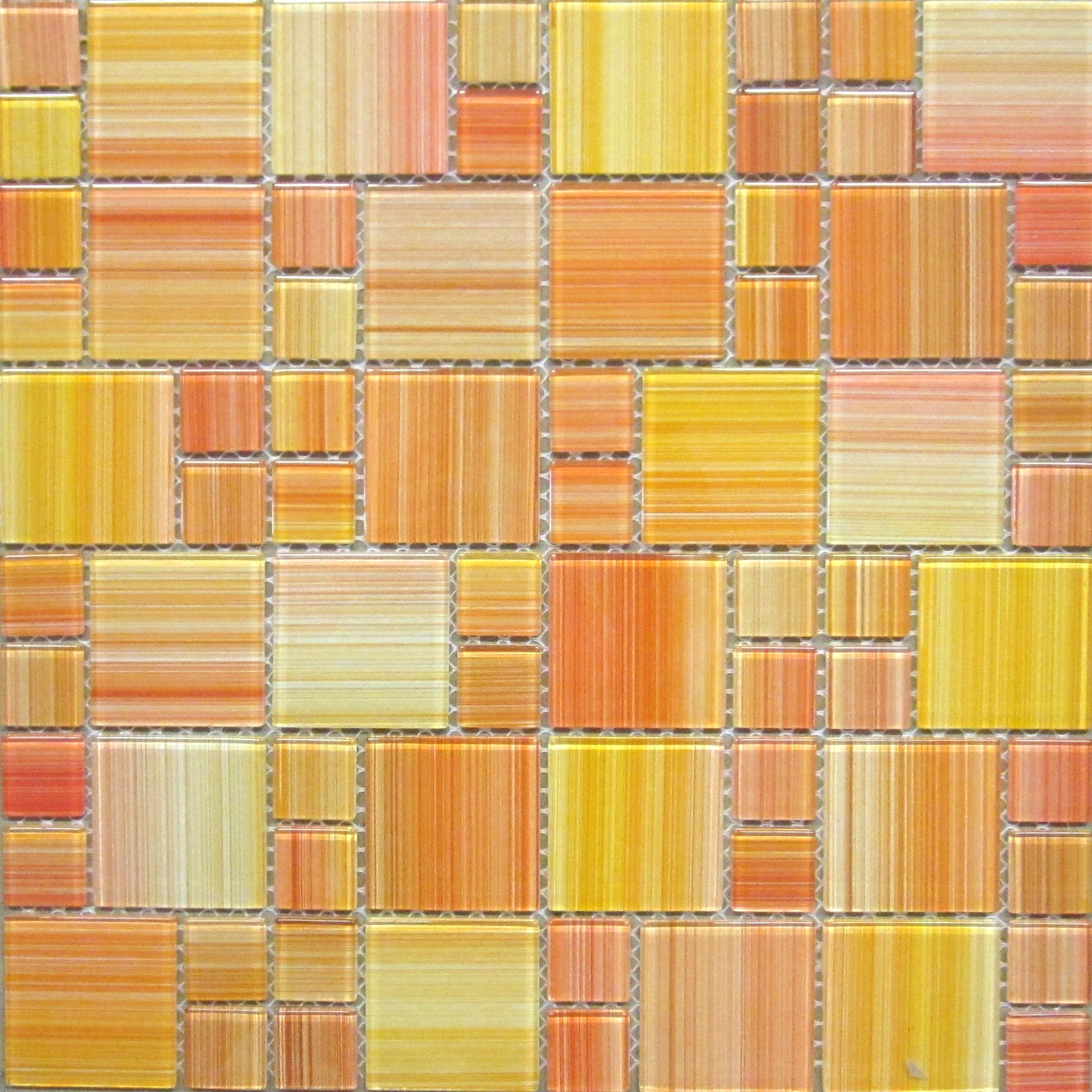 MSM64 Mozaika skleněná Multimix oranžová 300x300 mm