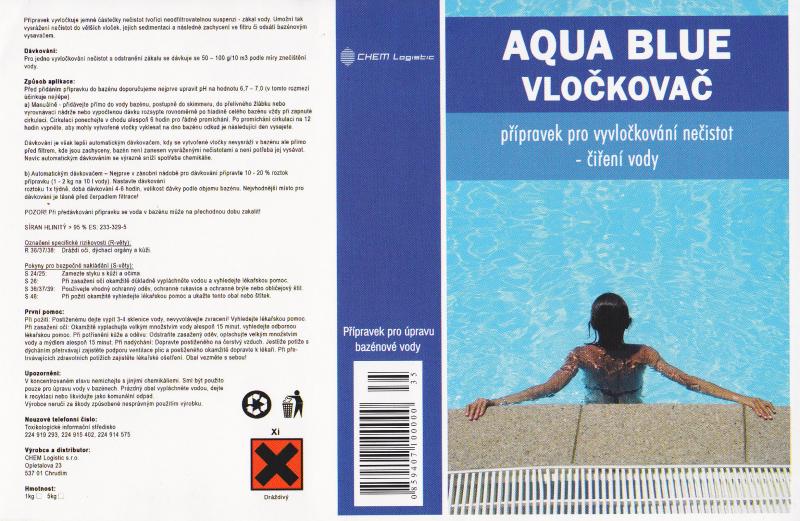 Aqua Blue vločkovač pevný granulát 1 kg